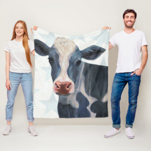 Patriottisch Boerderij - Koe Fleece Deken