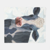 Patriottisch Boerderij - Koe Fleece Deken (Voorkant (Horizontaal))