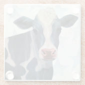 Patriottisch Boerderij - Koe Glazen Onderzetter (Achterkant)