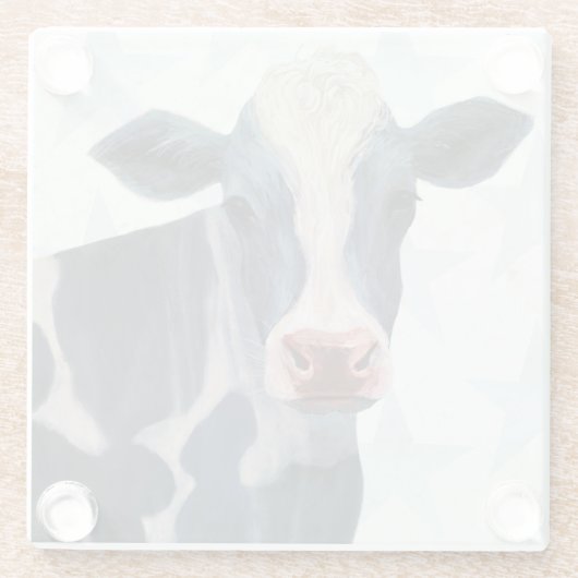 Patriottisch Boerderij - Koe Glazen Onderzetter (Achterkant)