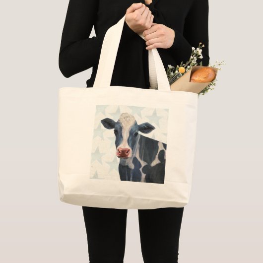 Patriottisch Boerderij - Koe Grote Tote Bag (Voorkant (product))