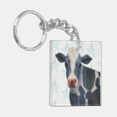 Patriottisch Boerderij - Koe Sleutelhanger (Voorkant Links)