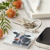 Patriottisch Boerderij - Koe Sleutelhanger (Voorkant Rechts)