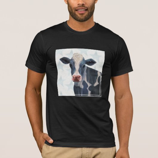 Patriottisch Boerderij - Koe T-shirt (Voorkant)