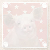 Patriottisch Boerderij - Varkens Glazen Onderzetter (Achterkant)