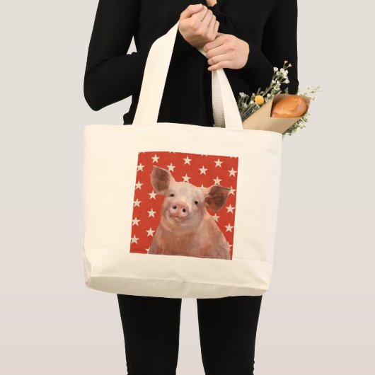 Patriottisch Boerderij - Varkens Grote Tote Bag (Voorkant (product))