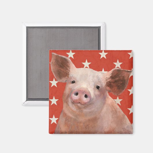 Patriottisch Boerderij - Varkens Magneet (Voorkant / Achterkant)