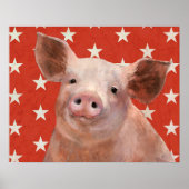 Patriottisch Boerderij - Varkens Poster (Voorkant)