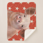 Patriottisch Boerderij - Varkens Sherpa Deken (Voorkant)