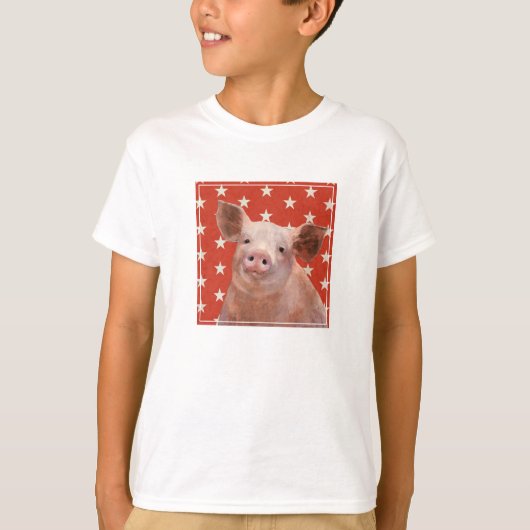 Patriottisch Boerderij - Varkens T-shirt (Voorkant)