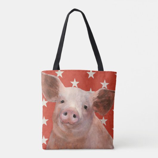 Patriottisch Boerderij - Varkens Tote Bag (Achterkant)