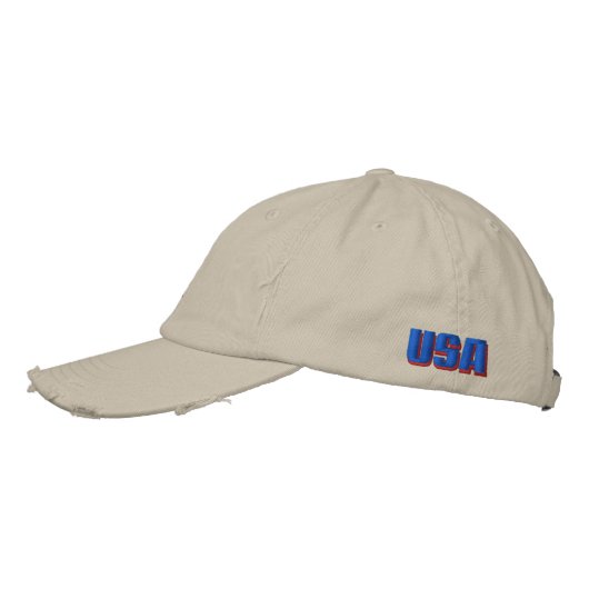 patriottisch borduurwerk pet (Links)