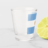 Patriottisch borrelglas met vlag van Argentinië Shot Glas (Links)