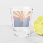 Patriottisch borrelglas met vlag van Arizona, USA Shot Glas (Achterkant)