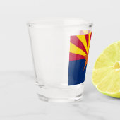 Patriottisch borrelglas met vlag van Arizona, USA Shot Glas (Links)
