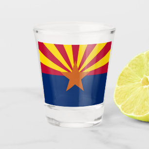 Patriottisch borrelglas met vlag van Arizona, USA Shot Glas