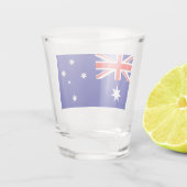 Patriottisch borrelglas met vlag van Australië Shot Glas (Achterkant)