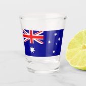 Patriottisch borrelglas met vlag van Australië Shot Glas (Voorkant)