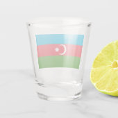 Patriottisch borrelglas met vlag van Azerbeidzjan Shot Glas (Achterkant)