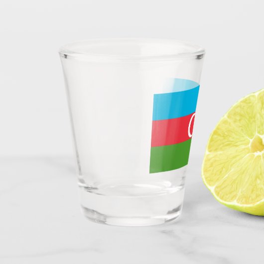 Patriottisch borrelglas met vlag van Azerbeidzjan Shot Glas (Links)