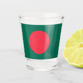 Patriottisch borrelglas met vlag van Bangladesh Shot Glas (Voorkant)