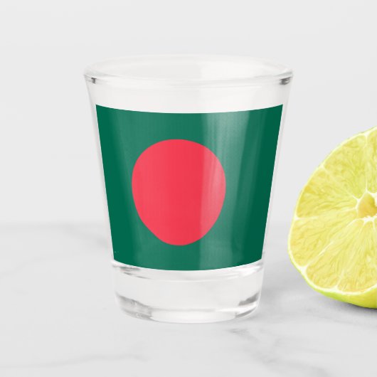 Patriottisch borrelglas met vlag van Bangladesh Shot Glas (Voorkant)