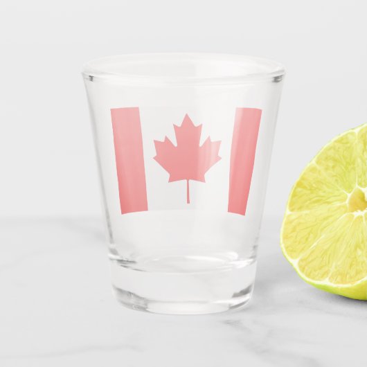 Patriottisch borrelglas met vlag van Canada Shot Glas (Achterkant)