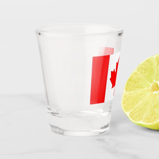 Patriottisch borrelglas met vlag van Canada Shot Glas (Links)