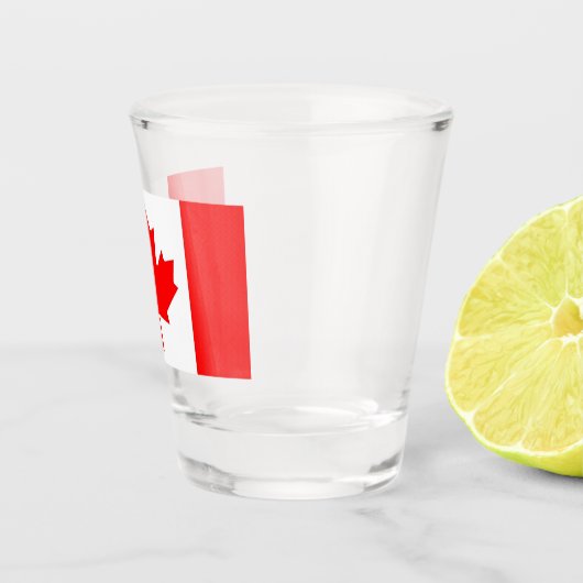 Patriottisch borrelglas met vlag van Canada Shot Glas (Rechts)