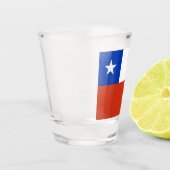 Patriottisch borrelglas met vlag van Chili Shot Glas (Links)
