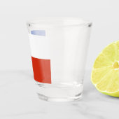 Patriottisch borrelglas met vlag van Chili Shot Glas (Rechts)