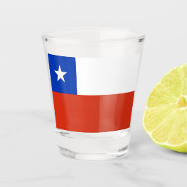 Patriottisch borrelglas met vlag van Chili Shot Glas