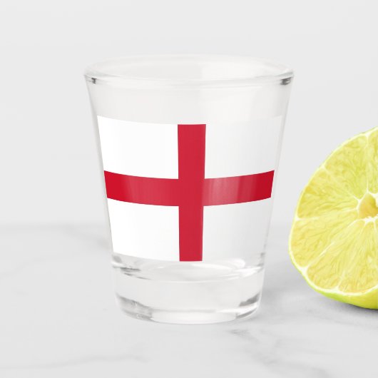 Patriottisch borrelglas met vlag van Engeland Shot Glas (Voorkant)