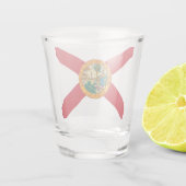 Patriottisch borrelglas met vlag van Florida Shot Glas (Achterkant)