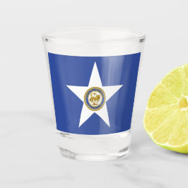 Patriottisch borrelglas met vlag van Houston Shot Glas