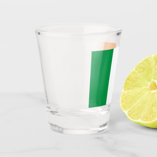 Patriottisch borrelglas met vlag van Ierland Shot Glas (Links)