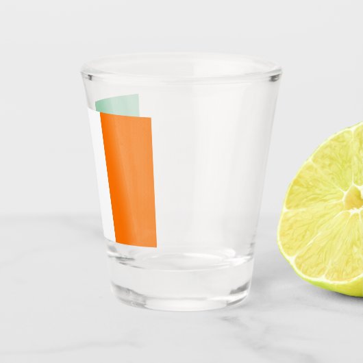 Patriottisch borrelglas met vlag van Ierland Shot Glas (Rechts)