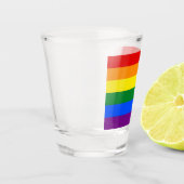 Patriottisch borrelglas met vlag van LGBT Shot Glas (Links)