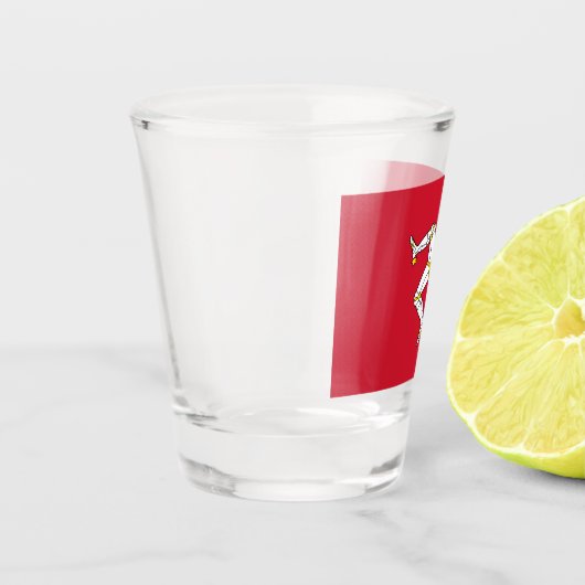 Patriottisch borrelglas met vlag van Man Shot Glas (Links)