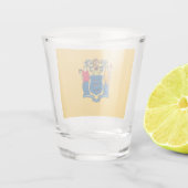 Patriottisch borrelglas met vlag van New Jersey Shot Glas (Achterkant)