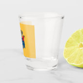 Patriottisch borrelglas met vlag van New Jersey Shot Glas (Rechts)