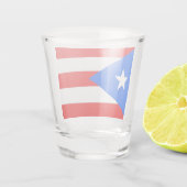 Patriottisch borrelglas met vlag van Puerto Rico Shot Glas (Achterkant)