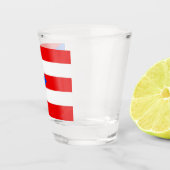 Patriottisch borrelglas met vlag van Puerto Rico Shot Glas (Rechts)