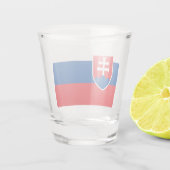 Patriottisch borrelglas met vlag van Slowakije Shot Glas (Achterkant)