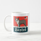 patriottisch | Boston Terrier Koffiemok (Links)