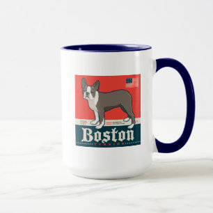 patriottisch   Boston Terrier Mok