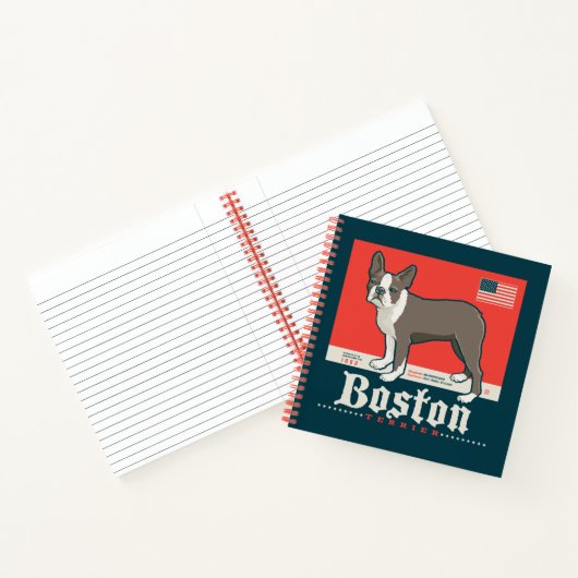 patriottisch | Boston Terrier Notitieboek (Binnen)