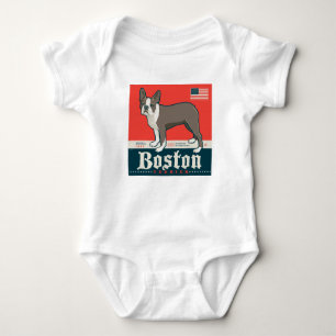 patriottisch Boston Terrier Romper