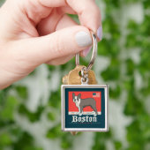 patriottisch | Boston Terrier Sleutelhanger (Hand)