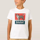 patriottisch | Boston Terrier T-shirt (Voorkant)